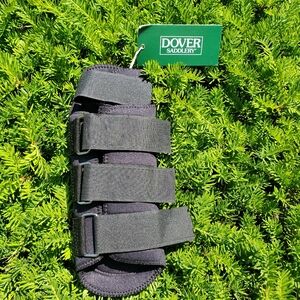 Dover Black Neoprene Galloping Boots with velcro Closures Sized Large New